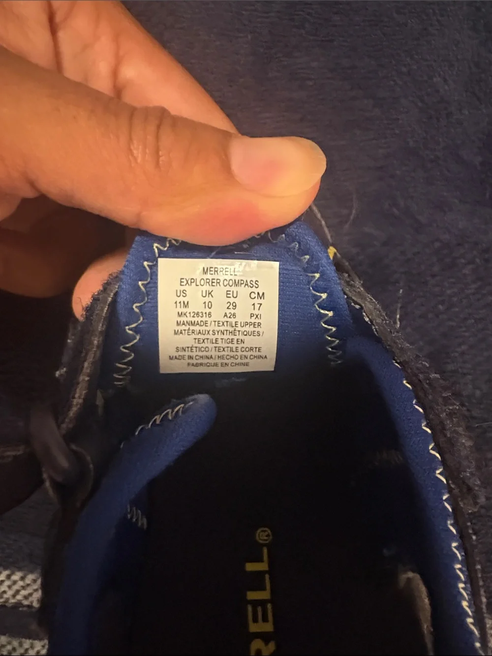 Merrell Boys Navy Blue and Yellow Closed-Toe Sandals